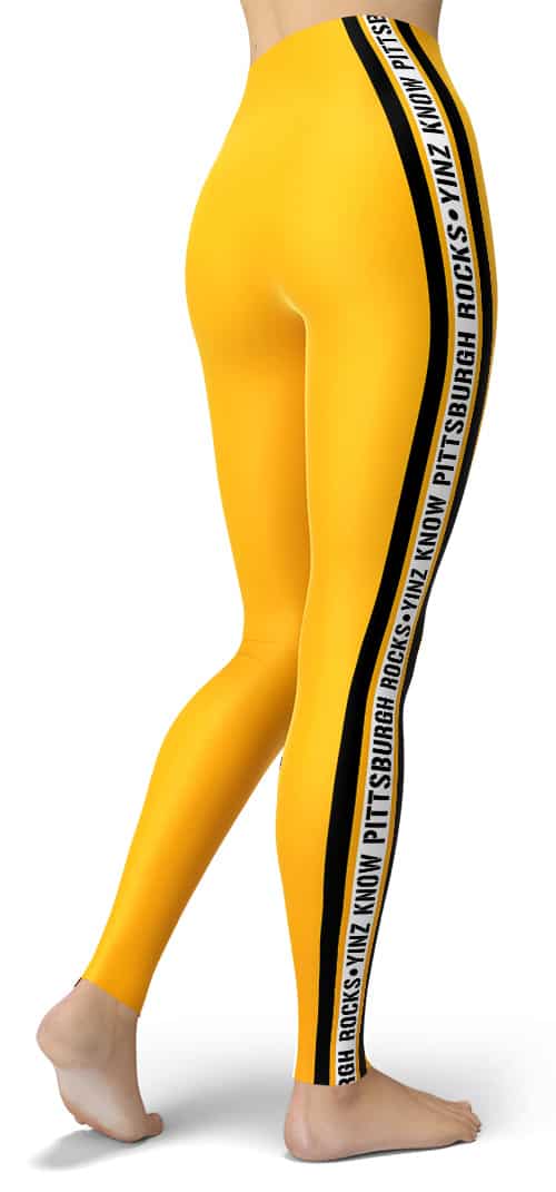 Yinz Know Pittsburgh Rocks Football Leggings - Designed By Squeaky Chimp  T-shirts & Leggings