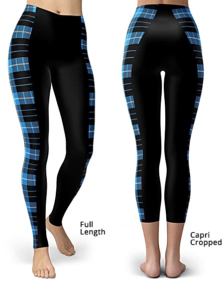 Plaid Tartan Stripped Slimming Leggings - Stripe Leggings - Full Length & Capri Length Legging