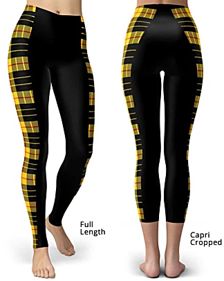 Plaid Tartan Stripped Slimming Leggings - Stripe Leggings - Full Length & Capri Length Legging