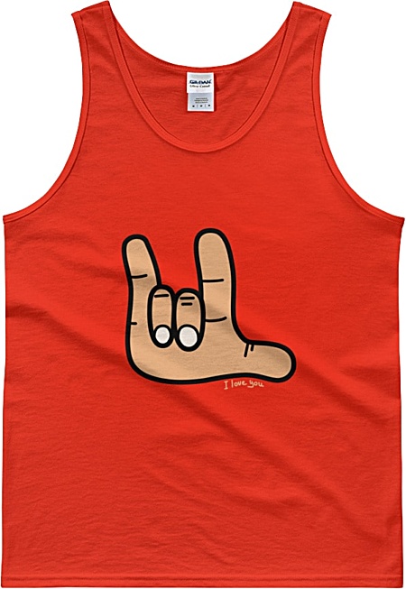 Sign Language Tank Top Tshirt - I love you Tee