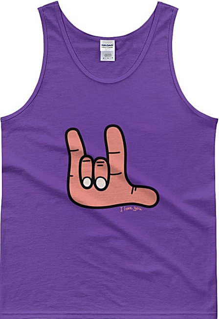 Sign Language Tank Top Tshirt - I love you Tee