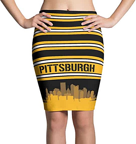 Pittsburgh NFL Steelers Pencil Skirt - Pittsburgh Penguin Pencil Skirt - Pittsburgh Pirate Pencil Skirt