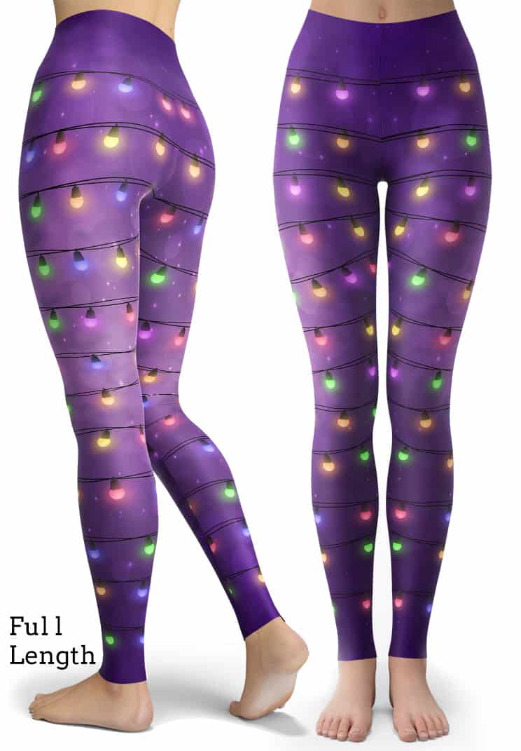 Christmas Lights Holiday Leggings - Designed By Squeaky Chimp T