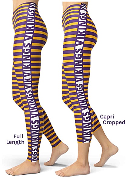 Sexy Purple & Gold Stripe Minnesota Vikings Leggings