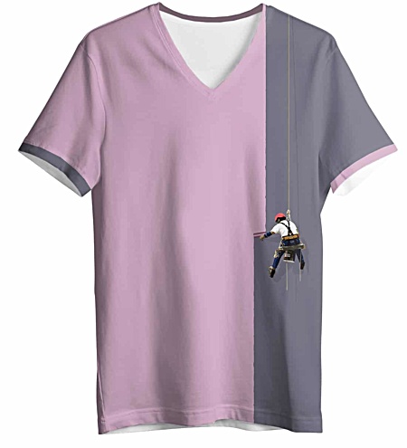 Creative painter t-shirt - designer t-shirts - paint ts shirt - painting tee - Women's v neck t shirt