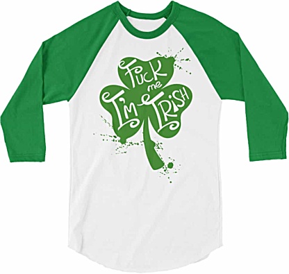St. Patrick's Day T-Shirts - St Paddys Tees - Shamrock tshirts - Baseball Tshirts