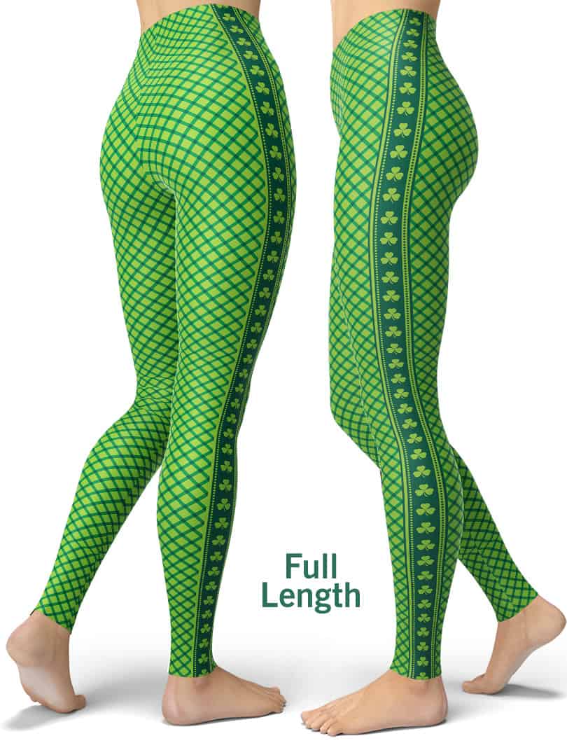 EHQJNJ Yoga Pants Women Soft Women's Paddystripes Good Luck Green