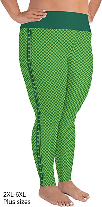 St. Patrick's Day Leggings - St Paddys Leggings - Shamrock Leggings - Green Leggings - Plus size leggings