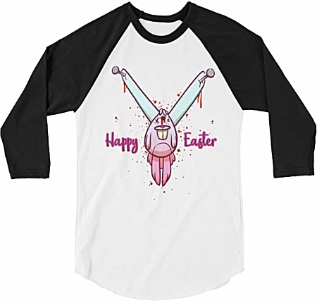 Dead bunny t shirt - rude t shirts - rude easter shirt - crazy baseball t-shirts