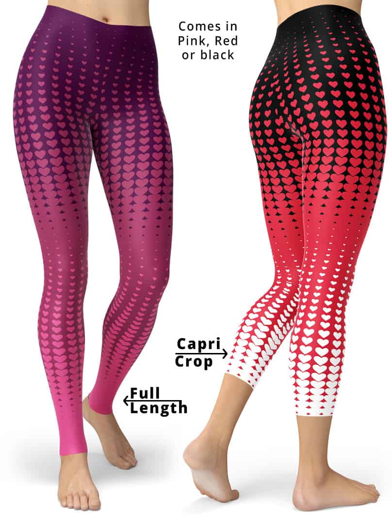 Halftone Heart Valentine's Day Leggings - Designed By Squeaky