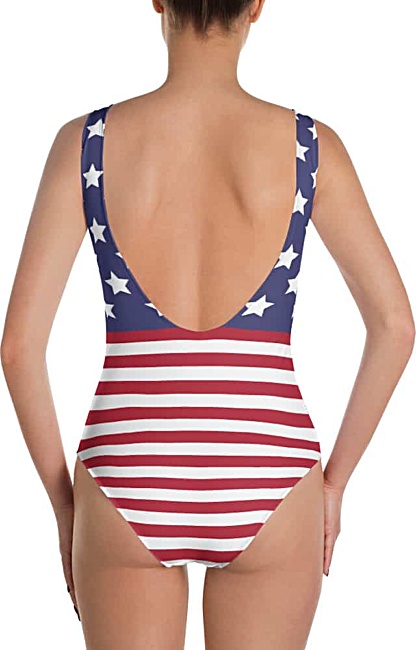 4th of july bathing suits - American flag swim suits - one piece swimsuit