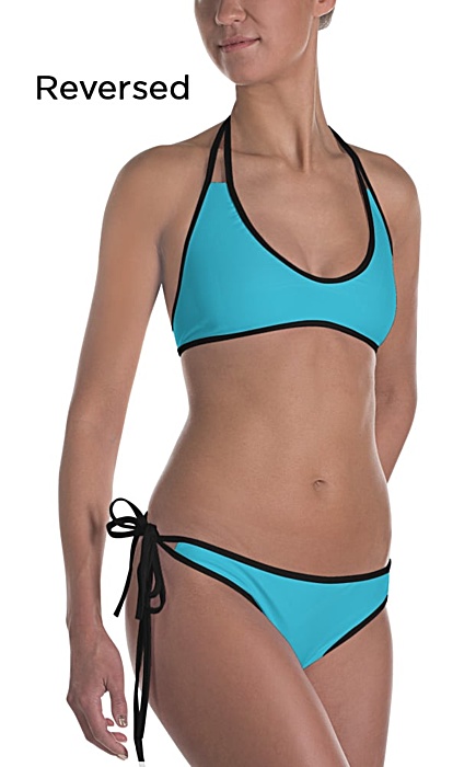 blue reversible bikinis - camouflage swimsuit - camo bathing suit - sports swimwear - camouflage bikini