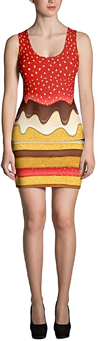 Strawberry shortcake custome & Chocolate spounge cake skirt - Sponge Cake Halloween Costumes skirt - Carnival Costume - Sweet Tooth costume