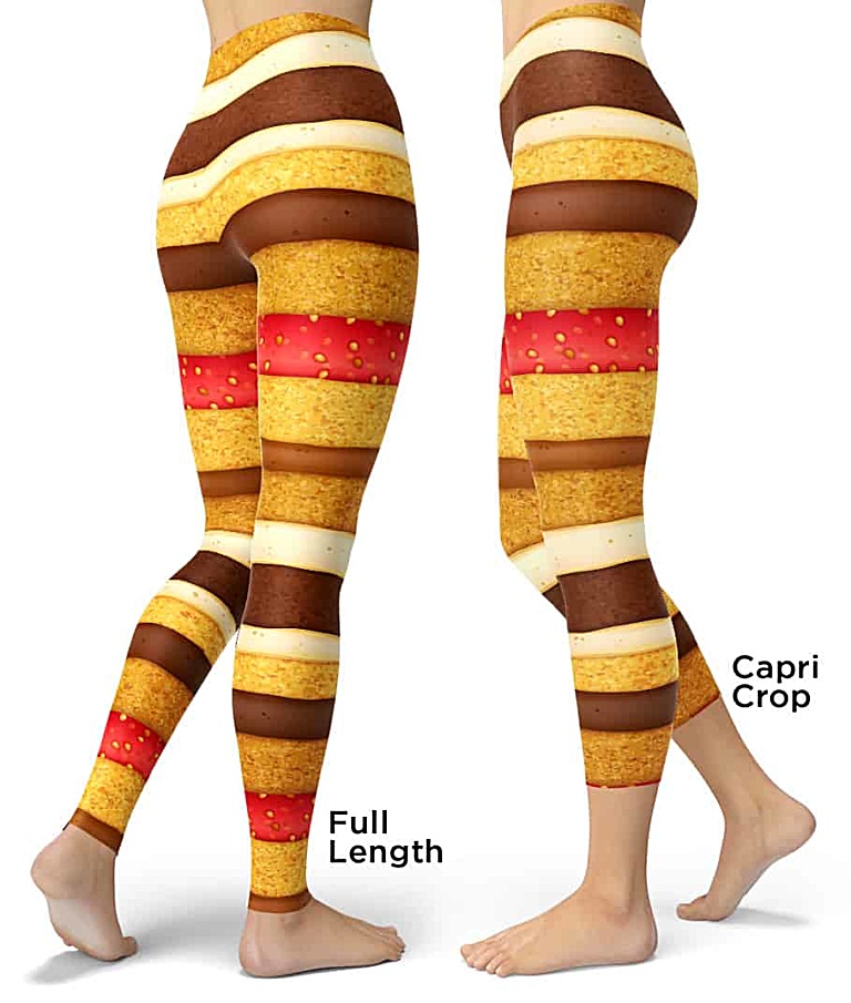 Layered Sponge Cake Costume Leggings - Designed By Squeaky Chimp T ...