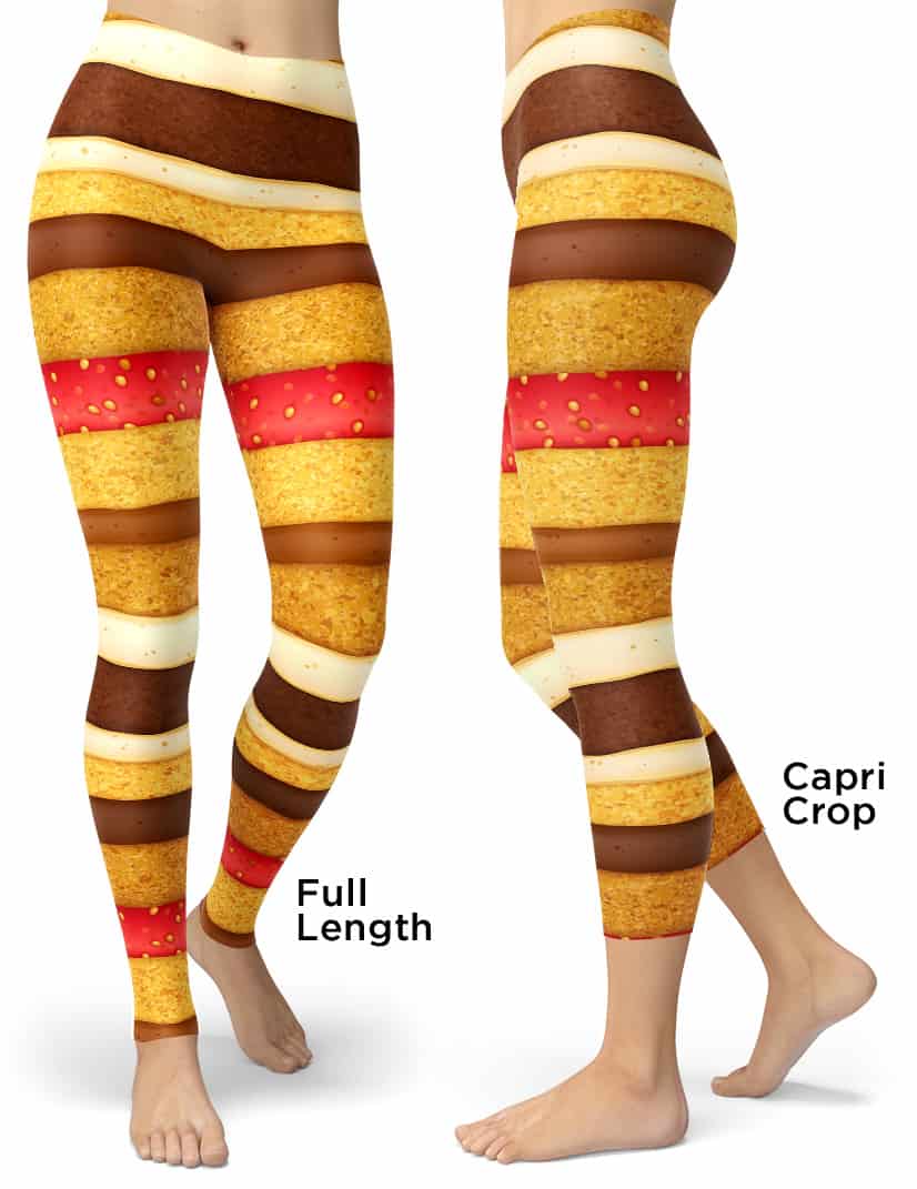 Layered Sponge Cake Costume Leggings - Designed By Squeaky Chimp T-shirts &  Leggings