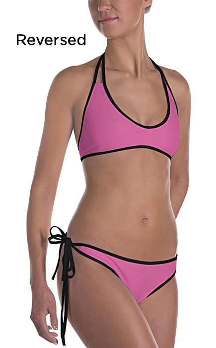 pink reversible bikinis - camouflage swimsuit - camo bathing suit - sports swimwear - camouflage bikini