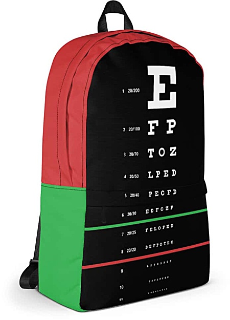 Eye Doctor Vision Specialist Snellen Eye Chart Backpack