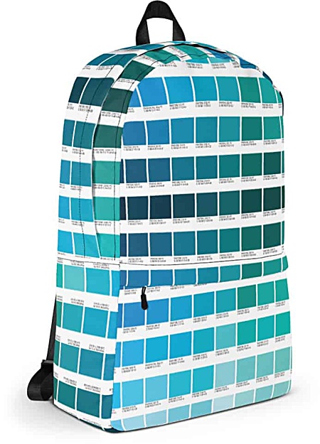 Blue Color Pantone Backpack for Graphic Designers