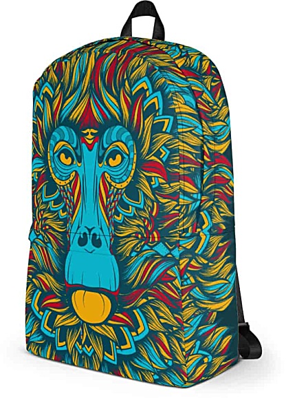 Baboon blue monkey Backpack