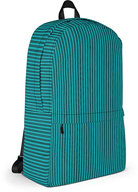 Classic Blue Pinstripe Backpack - Designer Bags