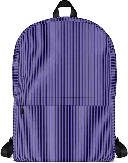 Classic Purple Pinstripe Backpack - Designer Bags