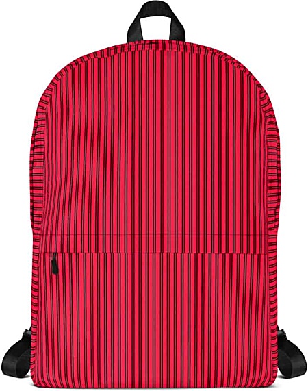 Classic Red Pinstripe Backpack - Designer Bags