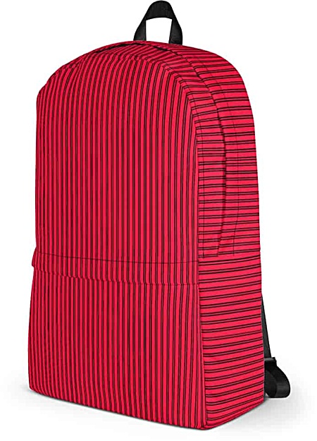 Classic Red Pinstripe Backpack - Designer Bags