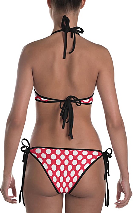 Classic polka dot bikini two piece bathing swim suit