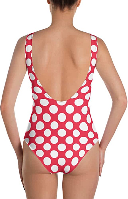 Classic polka dot bathing swim suit one piece