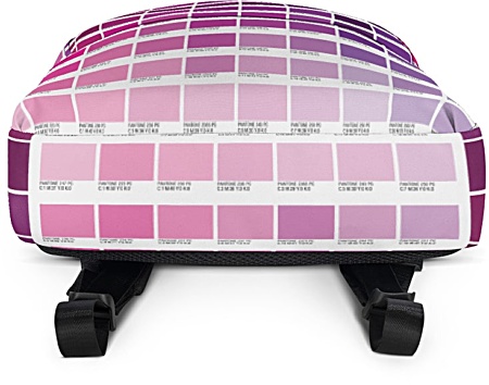 Pink Color Pantone Backpack for Graphic Designers