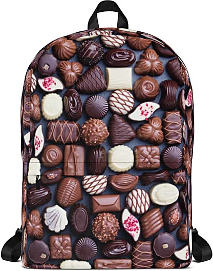 Chocolate backpack - candy bar bag - bon bon