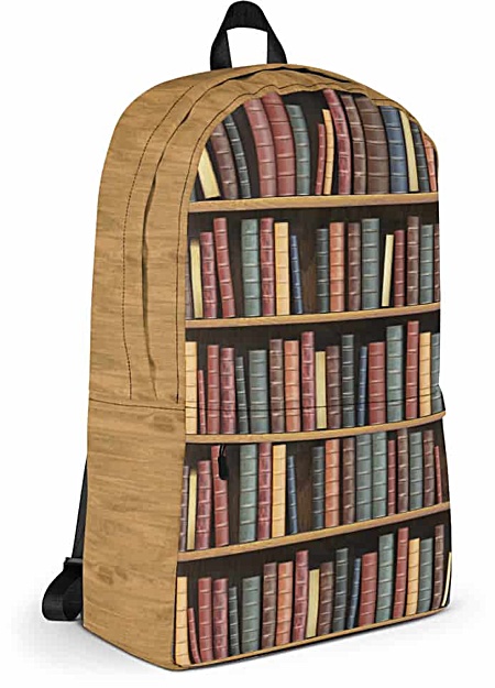 Library books Backpack Laptop Bag