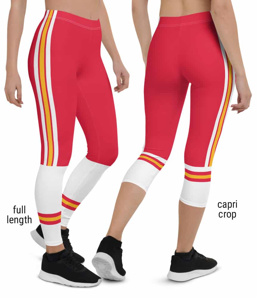 Kansas City Chiefs Game Day Leggings - Designed By Squeaky Chimp Tshirts & Leggings