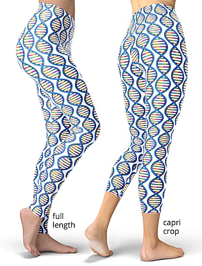dna science biology chemistry genome gene splicing chromosome legging leggings women