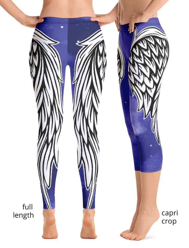 Feather wing leggings - Designed By Squeaky Chimp T-shirts & Leggings