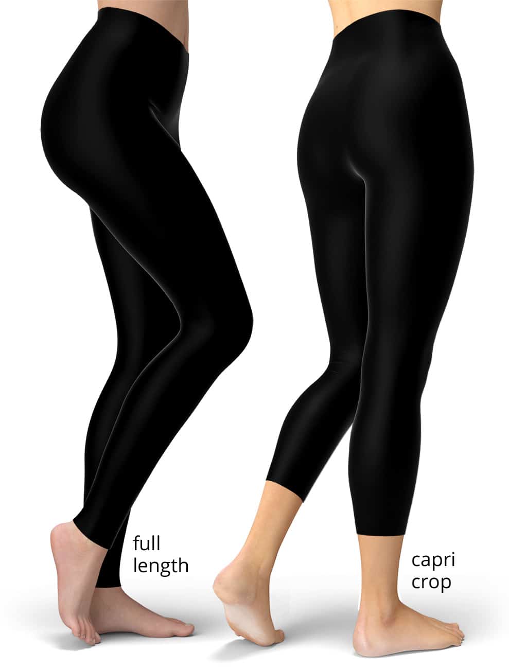 Women's Plain Basic Solid Color Cotton Material Leggings RB4003 (M, Black,  White)