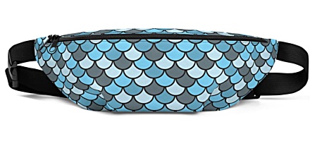 blue fish scale fishscale mermaid bumbag bumbag bag hip packs fanny pack belt