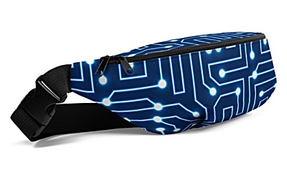 blue electronic electric computer circuit board bumbag bumbag bag hip packs fanny pack belt