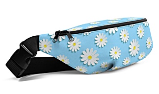 flower flowers daisy daisies blue summer spring floral Fanny Pack bumbag bumbag bag hip packs fanny pack belt
