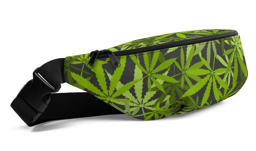 Marijuana Leaf Fanny Pack - Designed By Squeaky Chimp T-shirts