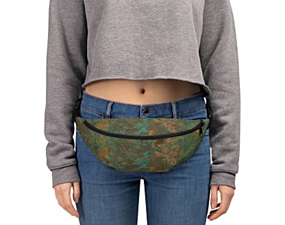 metal metallic copper rust green blue brown earth bumbag bumbag bag hip packs fanny pack belt