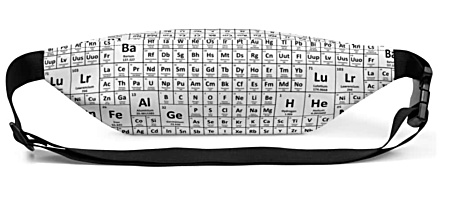 bumbag bumbag bag hip packs science math chemicals symobl periodic table fanny pack