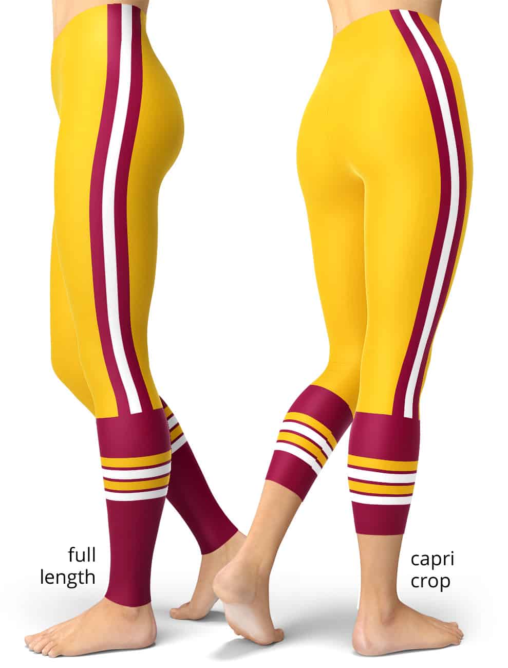 Washington Redskins Game Day Football Uniform Leggings - Designed By  Squeaky Chimp T-shirts & Leggings