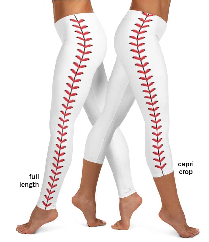 Womens Leggings, Baseball Leggings
