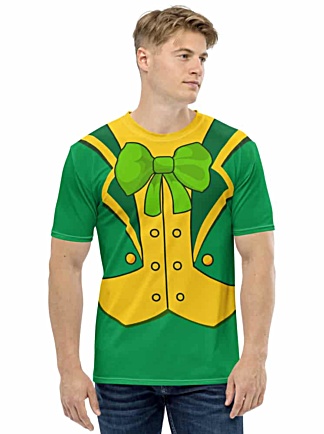 Green St Patrick's Day Leprechaun Suit T-shirt- Men's Short Sleeve