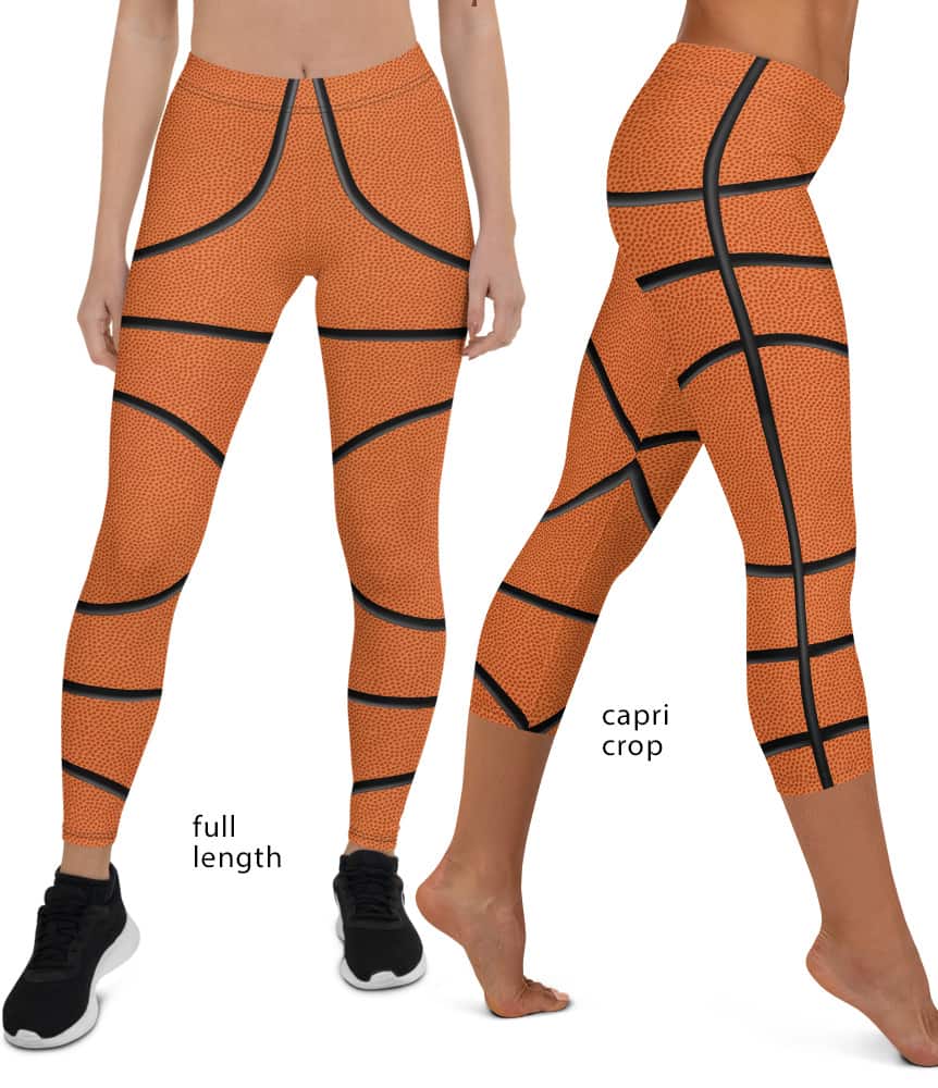 Textured Basketball Leggings - Designed By Squeaky Chimp T-shirts