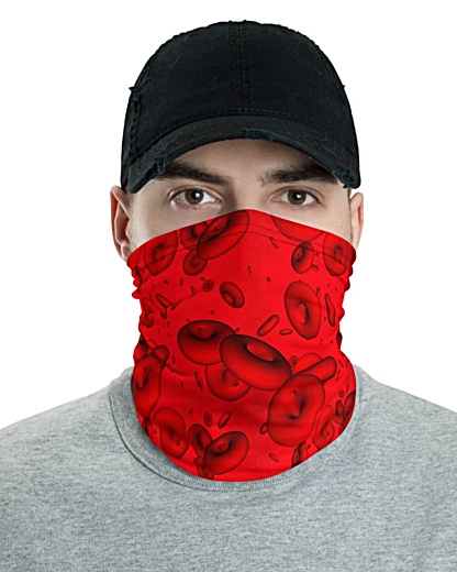Red Blood Cells Face Mask Neck Gaiter