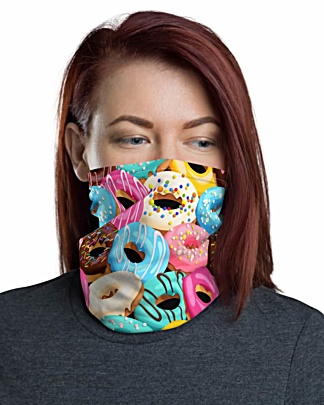 Donuts Face Mask Neck Gaiter