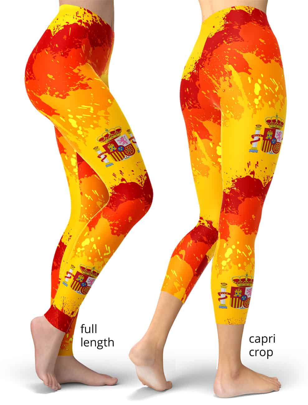 Spanish Flag Leggings - Designed By Squeaky Chimp T-shirts & Leggings
