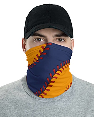 Texas Houston Astros Baseball Face Mask Neck Gaiter ball